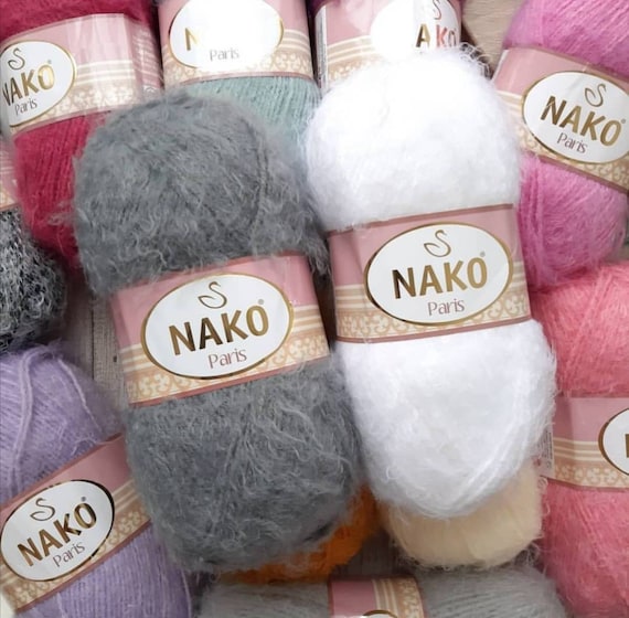 Cardigan Yarn Hat Yarn Eyelash Yarn NAKO Paris Yarn Pullover Yarn Winter Yarn 18 Skeins Shawl Yarn Clothes Yarn Acrylic Yarn