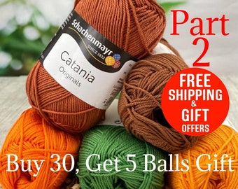 Yarn Amigurumi, Catania yarns, schachenmayr yarn, sport yarn, Part 2, Code 380 To 22021, Cotton mercerized, amigurumi pattern, Baby Yarn