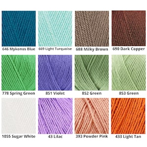 Alize Diva yarn, 100% acrylic, 100 grams, 350 meters, yarn baby blanket, yarn baby boats, yarn baby bonnet, yarn baby cardigan, yarn baby image 10