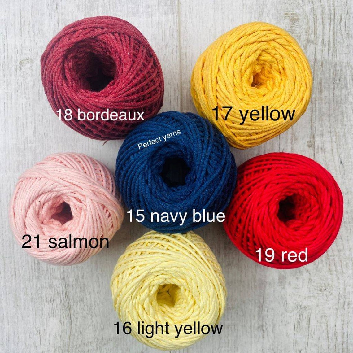 2mm Macrame yarn 100gr 85 mt 278 ft. single twisted 100 Etsy