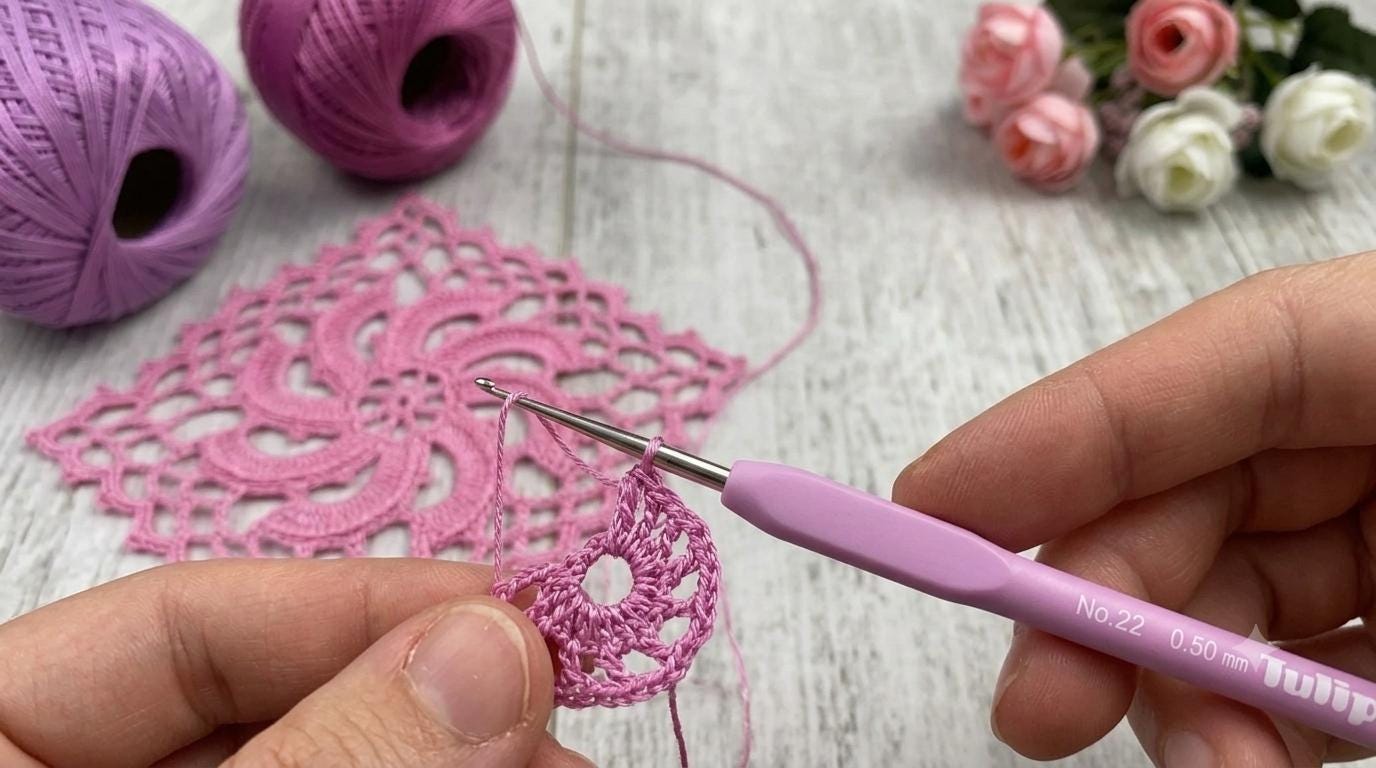 Tulip Crochet Hooks Full Range 0.50mm-2.10mm, Ergonomic Soft Grip