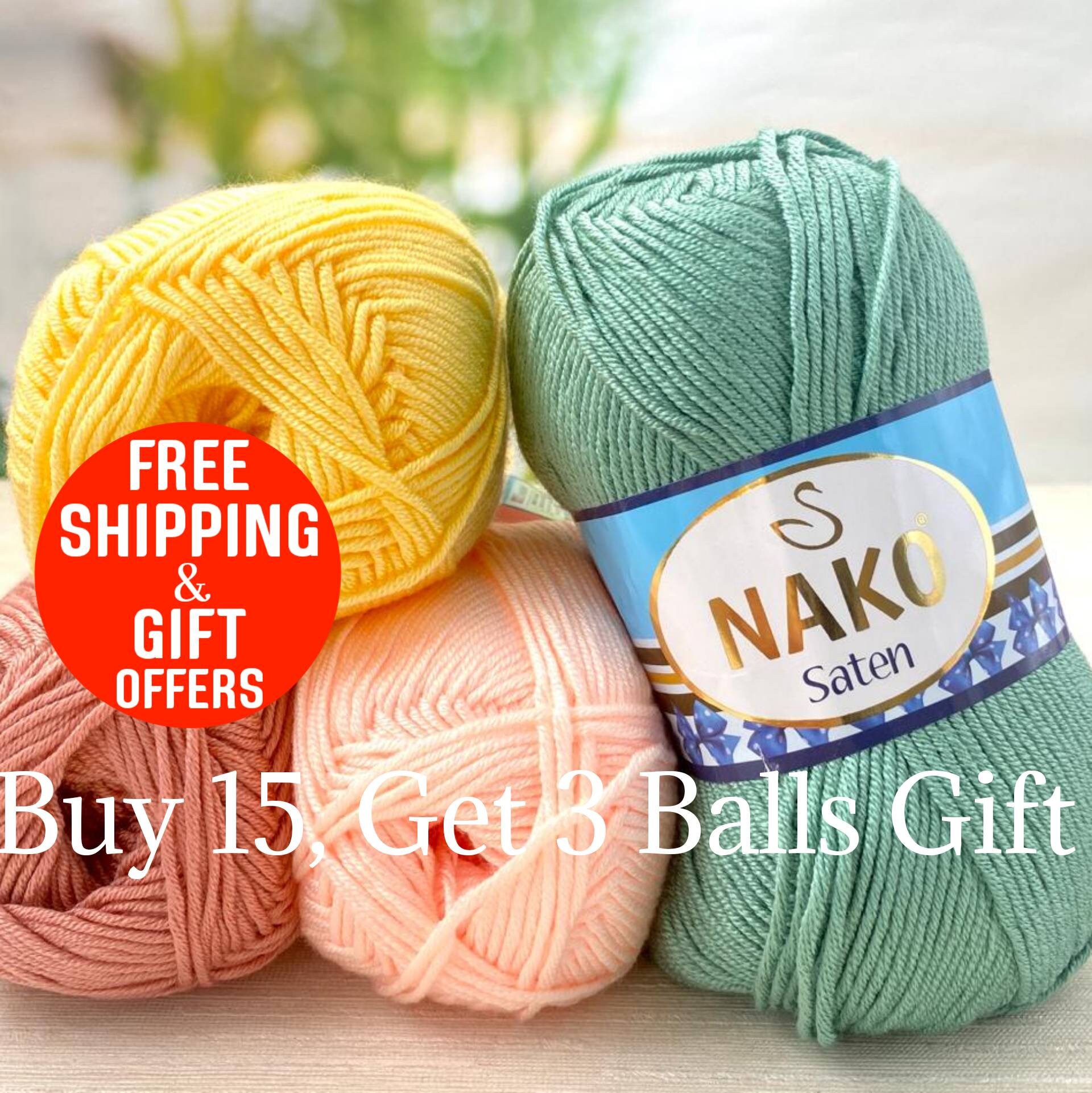 NAKO Saten. Acrylic Yarns Nako Yarn Crochet Yarn Accessories