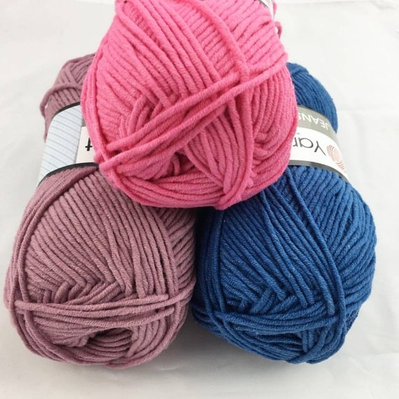 Yarnart jeans plus Cotton Yarn Knitting Yarn crochet Soft | Etsy