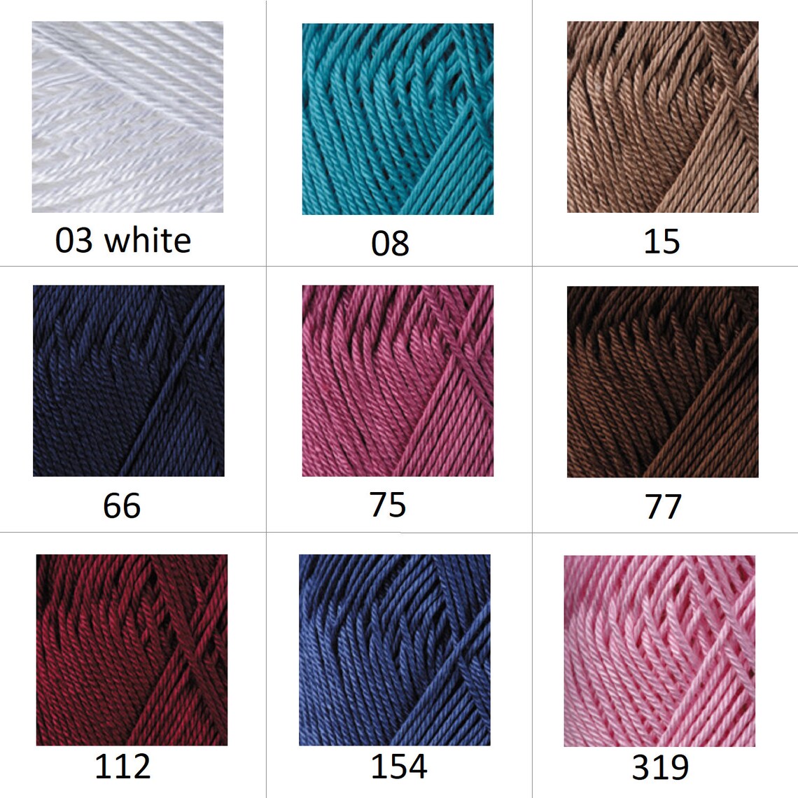 Yarnart begonia Mercerized cotton yarn Crochet yarn | Etsy