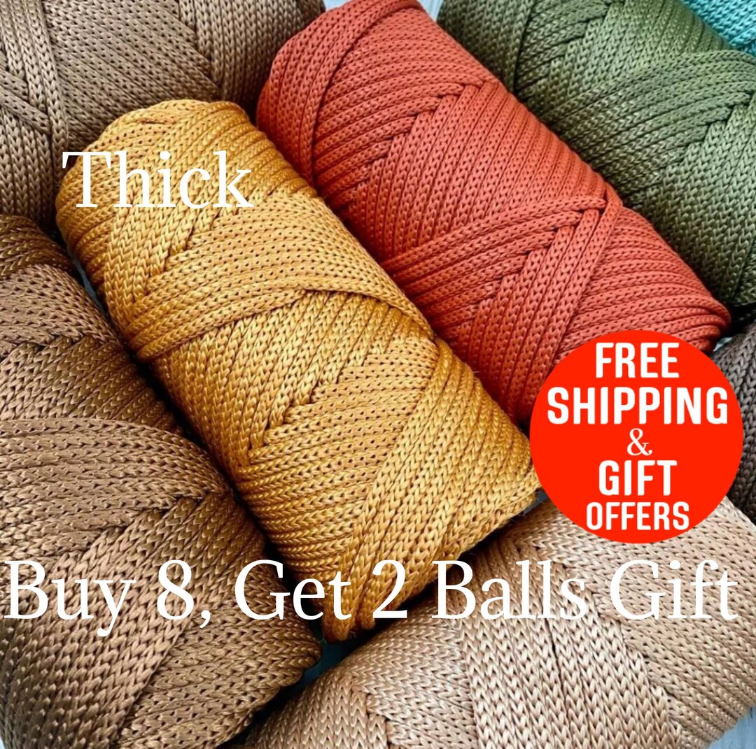Polyester Bag Macrame Yarn 4-5 Mm Polyester Yarn Crochet - Etsy
