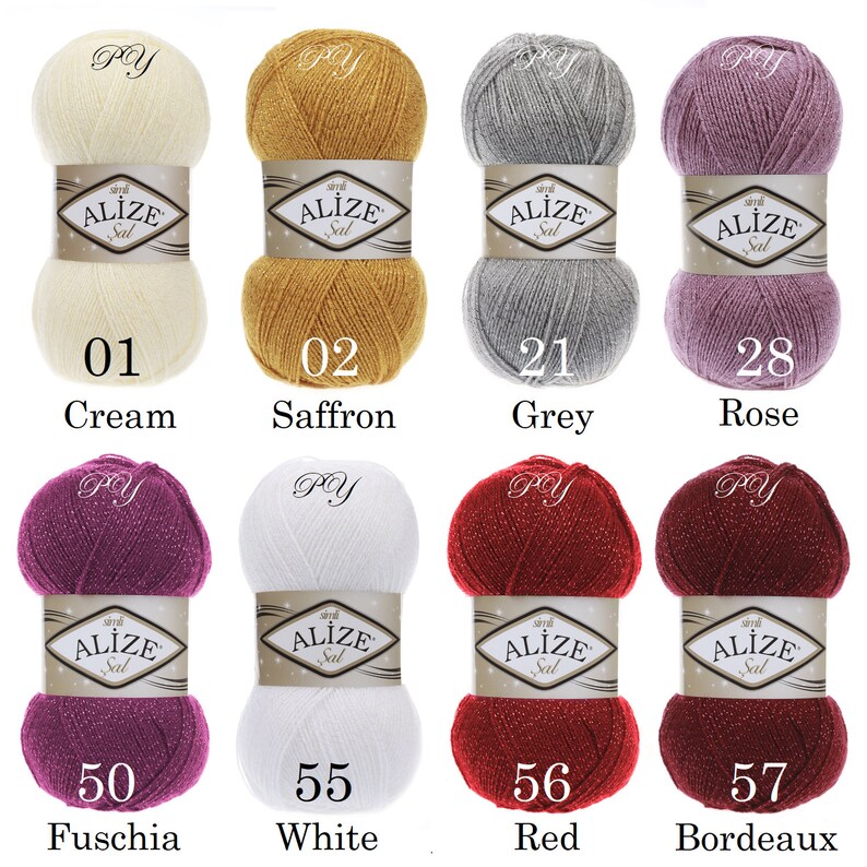 sweater knitting yarn beret yarn crochet yarn acrylic yarn silvery yarn glitter shawl Alize Sal simli Accessories yarn