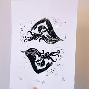 Crawl _ illustration originale/linogravure/édition limitée
