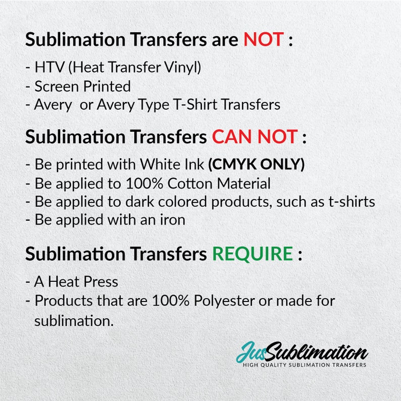 Sublimation Heat Transfers 8.5 x 11 Multi Sheet Packs Etsy