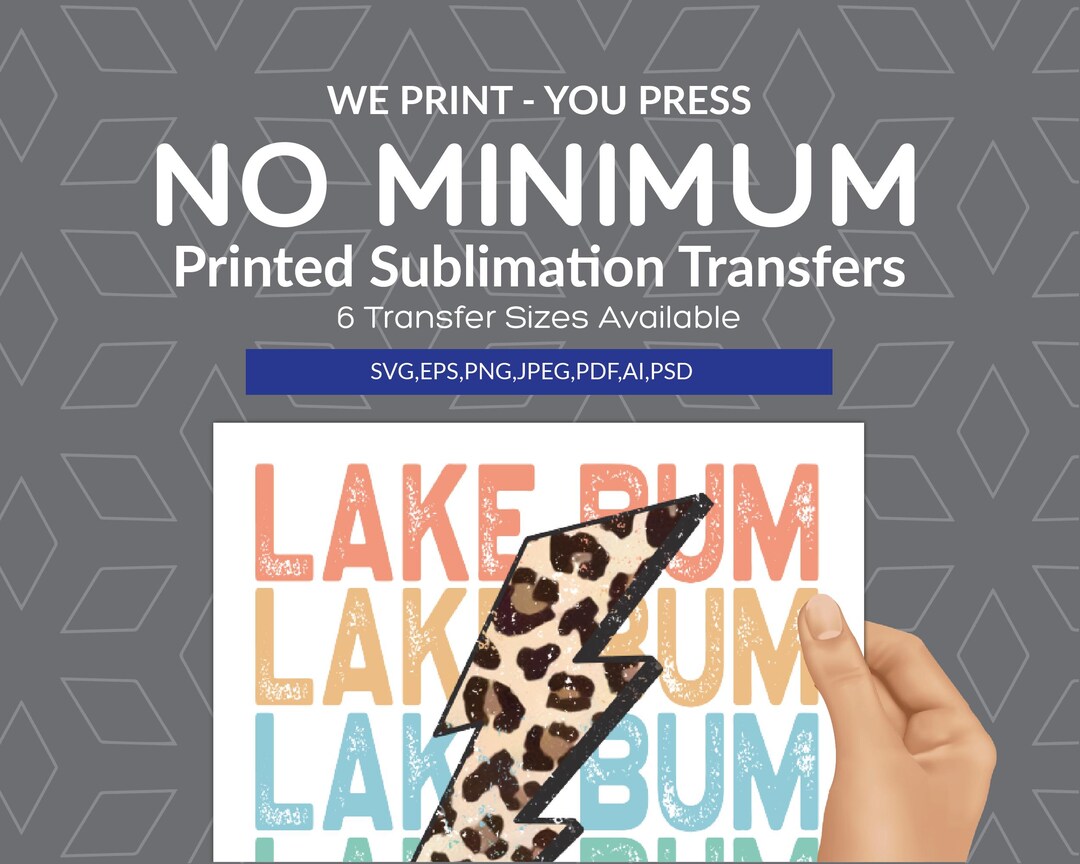 Custom SUBLIMATION Printing Service Image Heat Transfers Ready to Press ...