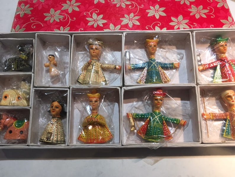12 piece handmade nativity set from India boxed Etsy