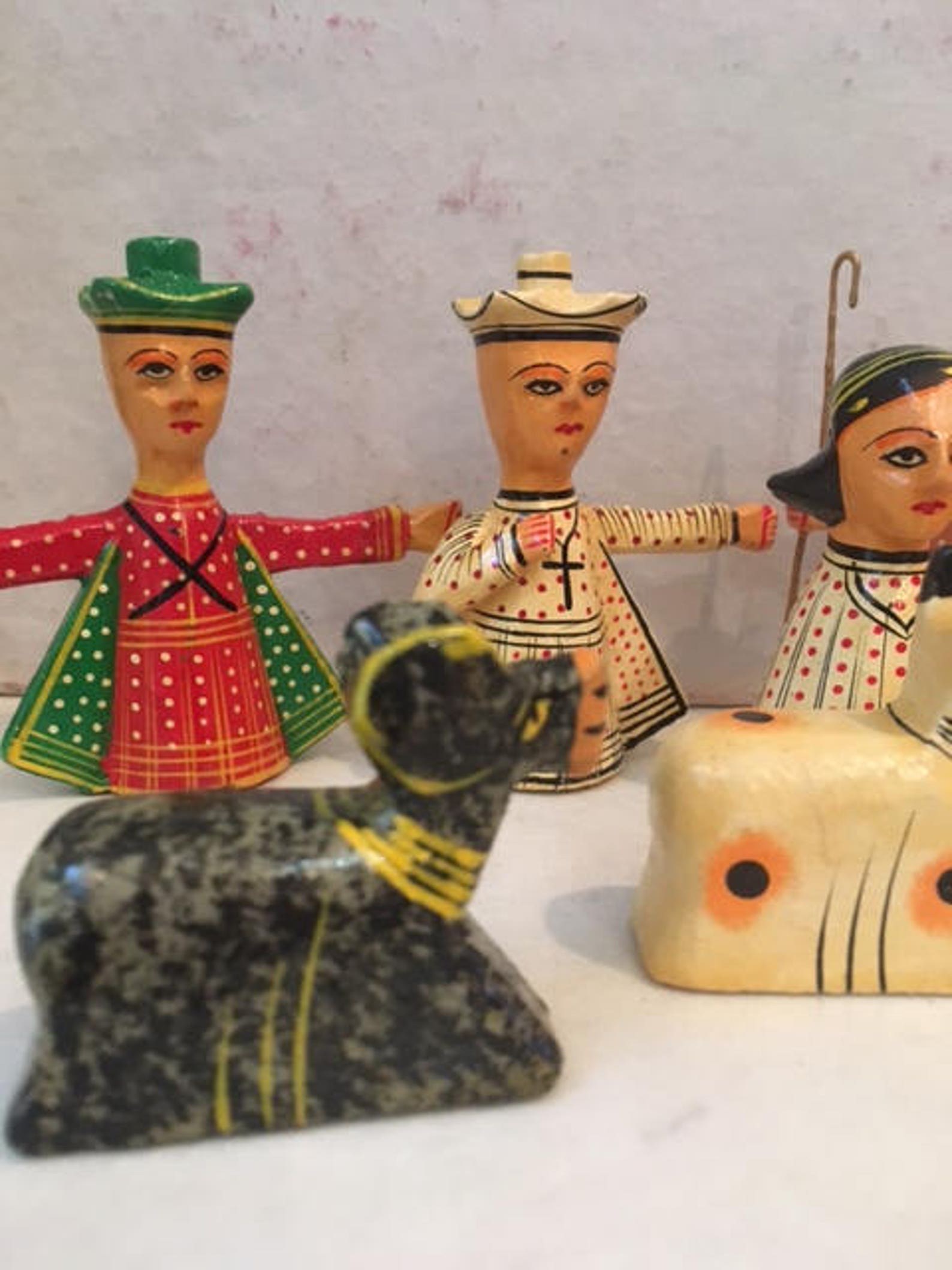 12 piece handmade nativity set from India boxed Etsy