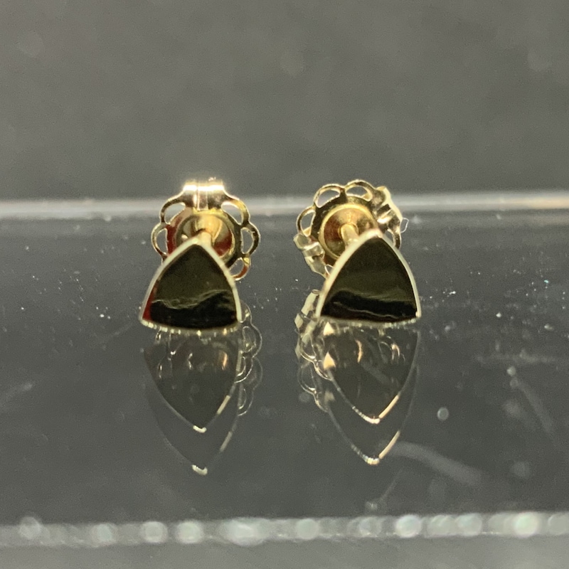 Triangle Cubic Zirconia Geometric Gold Stud Earrings For Women