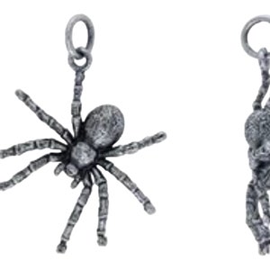 Sterling Silver Spider Tarantula 3D Pendant/Charm for Insect Lovers