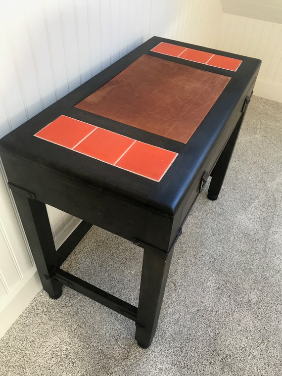 Imperial Furniture Writing Desk With Gladding Mcbean Tile Etsy