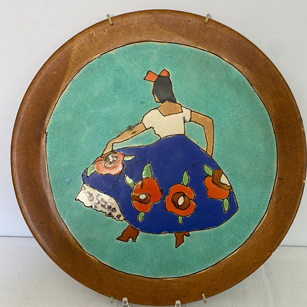 Large San Jose Workshop Señorita Dancer Plaque, 12 1/2"