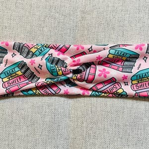 BOOKISH TREAT HEADBAND / headband / reader turban headband / knotted headband / treat your shelf hair accessories / fitness accessories