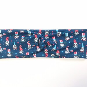 HEADBAND / Independence Day gnomes headband / turban headband / knotted headband / hair accessories / fitness accessories
