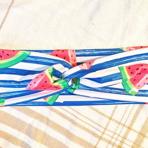 HEADBAND / Summer watermelon headband / turban headband / knotted headband / hair accessories / fitness accessories