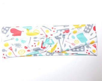 HEADBAND / Kitchen utensils headband / turban headband / knotted headband / hair accessories / fitness accessories