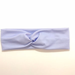 HEADBAND / Periwinkle pastel solid headband / turban headband / knotted headband / hair accessories / fitness accessories