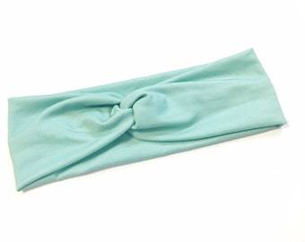 DIADEMA / Diadema lisa verde menta oscuro / turbante / diadema anudada / accesorios para el cabello / accesorios de fitness