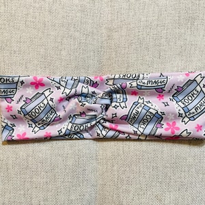 BOOK MAGIC HEADBAND / hobby headband / reader turban headband / knotted headband / bookish hair accessories / fitness accessories