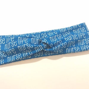 NURSE TWIST HEADBAND / Blue Nurse life headband / hair accessories / fitness accessories