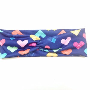Heart bandaids profession headband, handmade medical turban knot headband , twist headband, yoga headband, knottie