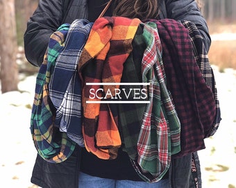 CLEARANCE Flannel plaid infinity scarf, infinity scarves, fashion scarves, plaid fashion, winter fashion, winter scarf, plaid scarf