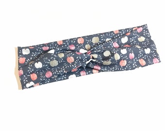 AUTUMN TWIST HEADBAND / Charcoal watercolor pumpkins headband / hair accessories / fitness accessories