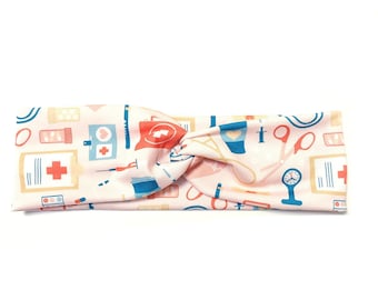 Medical equipment essentials blush headband | Healthcare workers hair