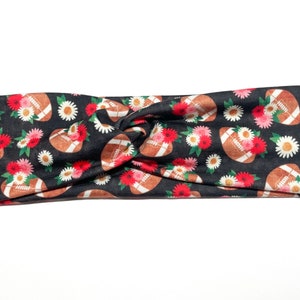 SPORT TWIST HEADBAND / football floral headband / hair accessories / fitness accessories