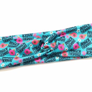 HAARBAND / Medizinisch Physiotherapeutin blaues Stirnband / Turban Stirnband / geknotetes Stirnband / Haarschmuck / Fitness Accessoires