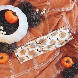 THANKSGIVING TWIST HEADBAND / Tan turkey headband / hair accessories / fitness accessories