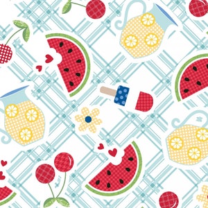 Red, White & Bloom - Picnic Table - Half Yard