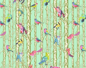 Tula Pink - Full Moon Forest II - PWTP245 - Family Tree - Half Yard