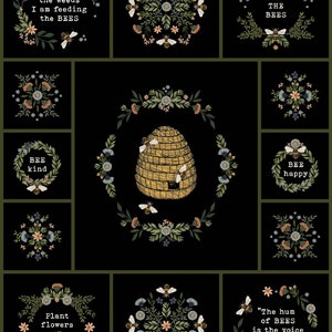 Bee Kind Fabric - Panel