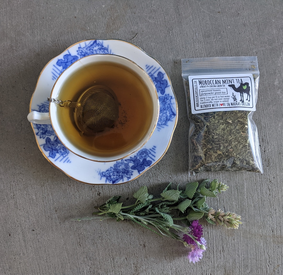Moroccan Mint Tea a Traditional Mint & Green Tea Blend Lightly