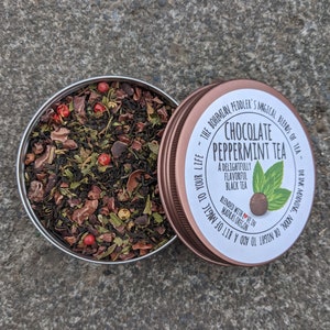 Chocolate Peppermint Black Tea | loose leaf tea | black tea blend contains caffeine