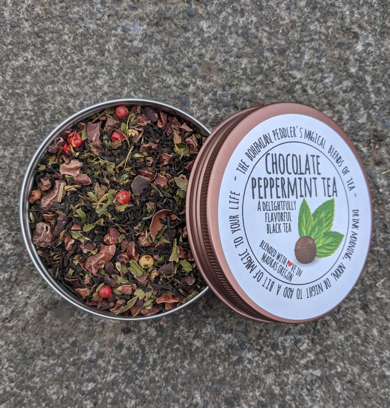 Chocolate Peppermint Black Tea Loose Leaf Tea Black Tea Etsy