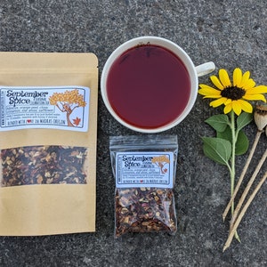 September Spice Autumn Celebration Tea | Equinox Herbal Tea Blend | seasonal loose leaf tea | Mabon Tea