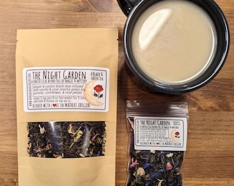 Night Garden ~ Black & Green Tea Blend | loose leaf tea