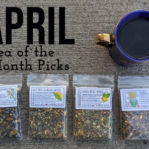 Tea of the Month Club Tea Lover's Monthly Box Monthly Flight of Teas Tea Subscription April start