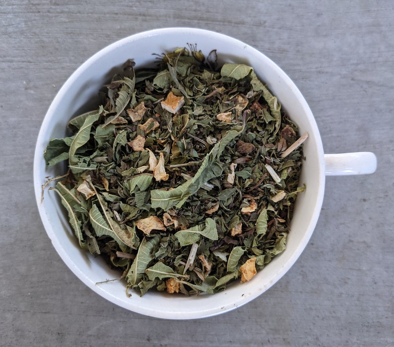 Lemon Mint Herbal Tea herbal tea blends naturally caffeine Etsy