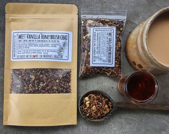 Sweet Vanilla Honeybush Chai Tea | Caffeine Free chai tea  | red rooibos chai