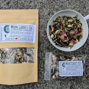 Moon Goddess Green & White floral Tea | loose leaf green and white tea | caffeinated tea