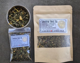 Sunshine Tonic Herbal Tea: Nettle, Mint, Chamomile Blend