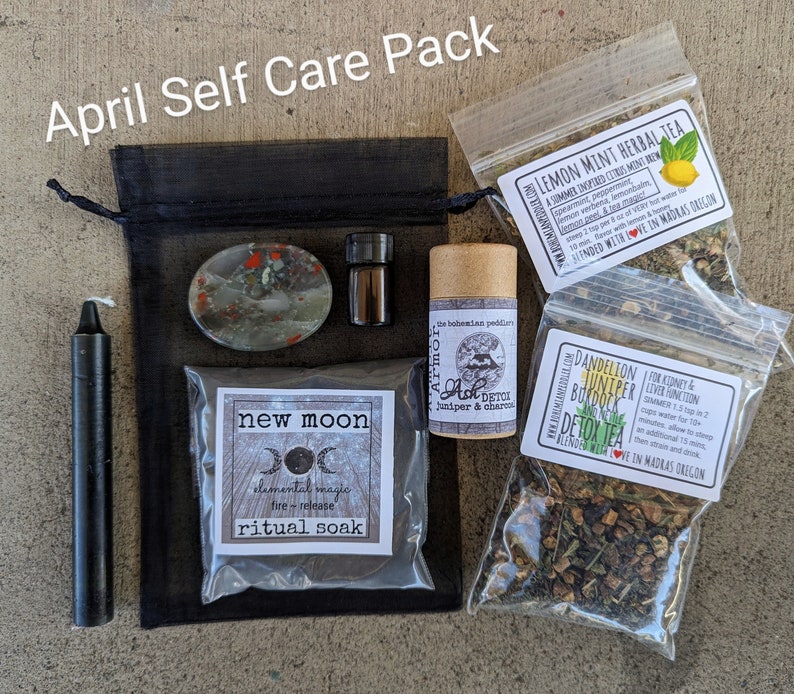 Self Care & Tea Lover's monthly Subscription Box Tea Lovers Subscription Box All Natural Beauty Box April (detox)