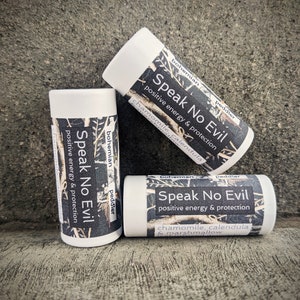 SPEAK NO EVIL Positive energy Lip Balm / snarky gifts / Magical Lip Balms image 2