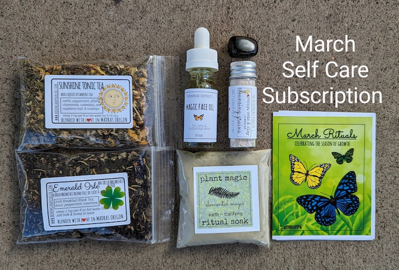 Self Care & Tea Lover's monthly Subscription Box Tea Lovers Subscription Box All Natural Beauty Box image 3